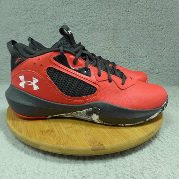 Under Armour Lockdown 6 Red and Black Basketball Shoes Men's Size 11 3025616-600 - Picture 1 of 9